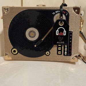 Aldo Purse - Black and Gold Retro Handbag